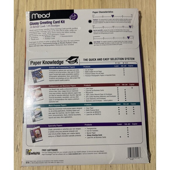 GLOSSY GREETING Card Kit 10 Bifold Cards/Envelopes 8.5 x11 New In Original Packs - Picture 2 of 5